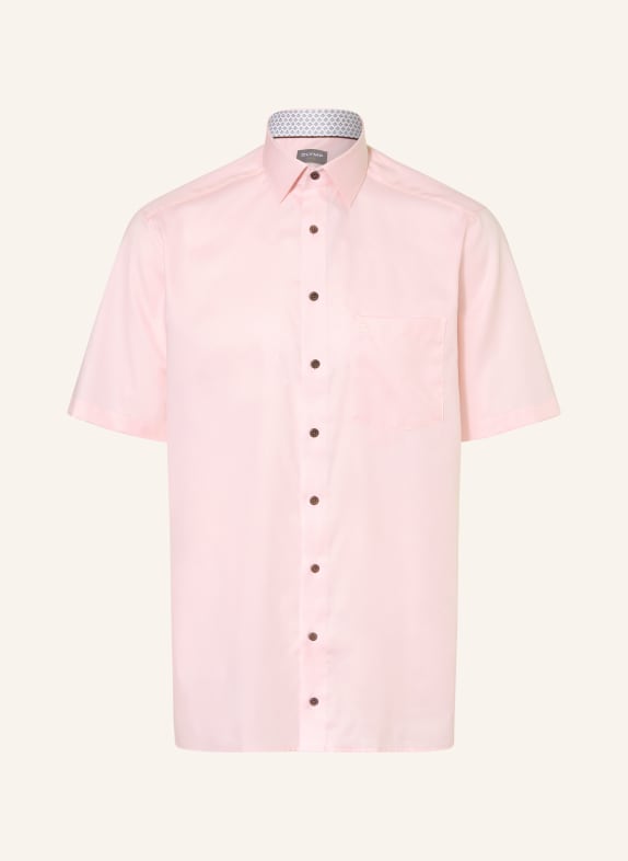 OLYMP Koszula z krótkim rękawem Luxor o kroju comfort fit JASNORÓŻOWY