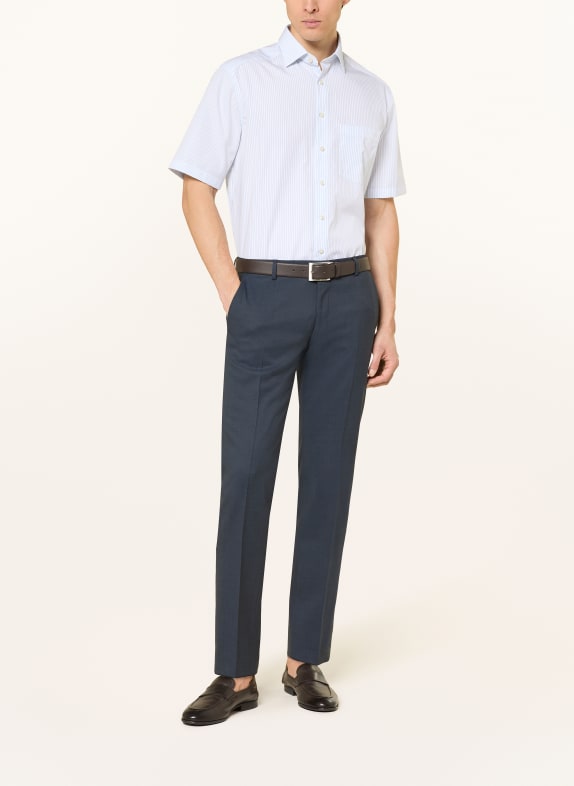 OLYMP Kurzarm-Hemd Luxor comfort fit WEISS / HELLBLAU