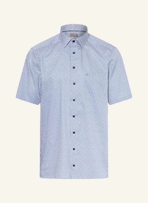 OLYMP Kurzarm-Hemd Luxor comfort fit BLAU / WEISS