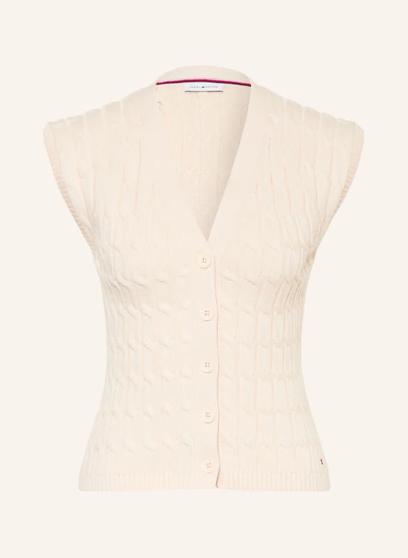 TOMMY HILFIGER Stickad väst ECRU