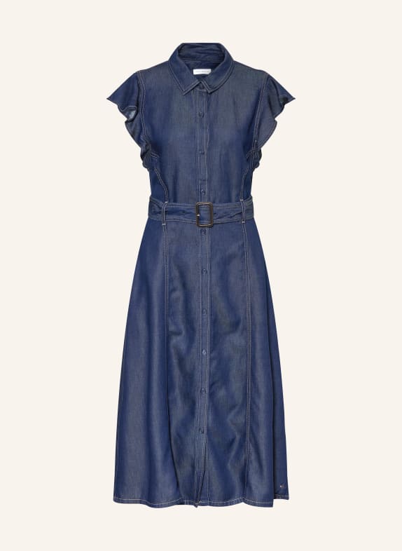 TOMMY HILFIGER Šaty ve stylu košile v džínovém vzhledu TMAVĚ MODRÁ