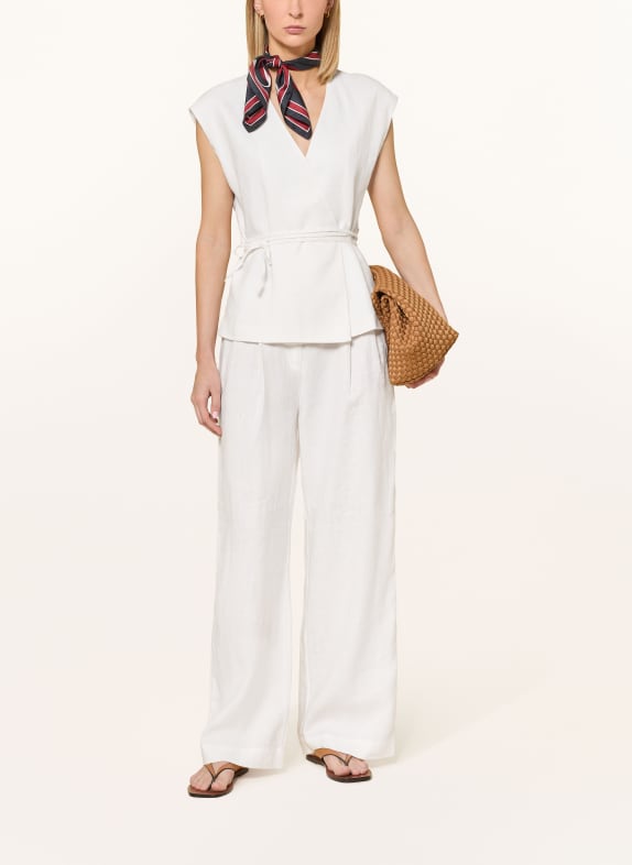 TOMMY HILFIGER Gilet blazer en lin BLANC