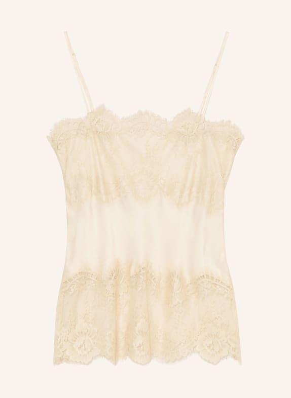 Herskind LINNEA Satin Top with Lace CREAM
