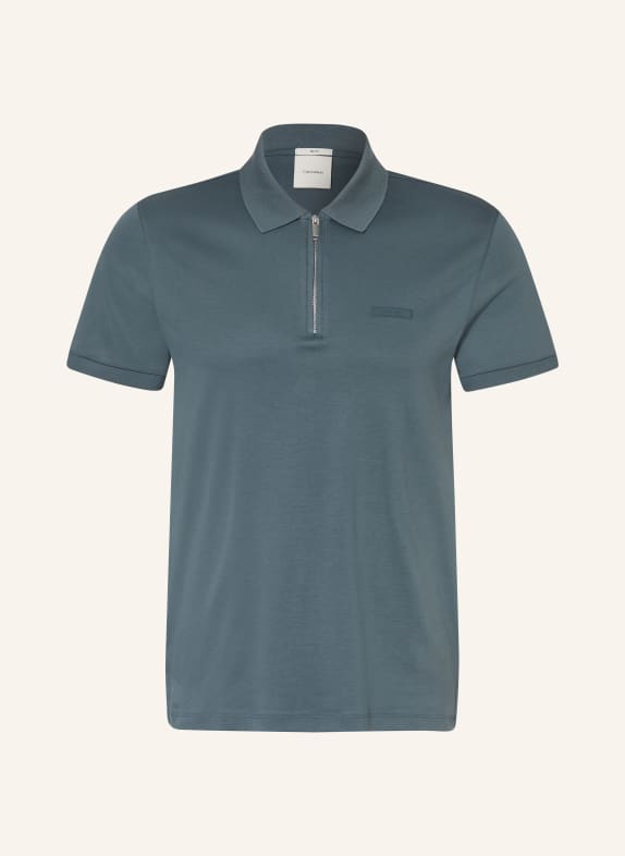 Calvin Klein Jerseyové polo tričko Slim Fit PETROLEJOVÁ