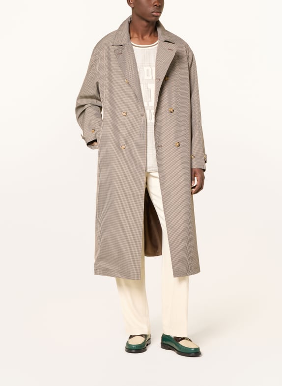 LES DEUX Trench coat TAUPE / BEIGE / BLACK