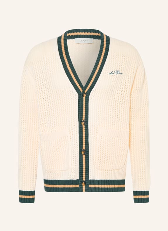 LES DEUX Strickjacke ECRU / BEIGE / DUNKELGRÜN