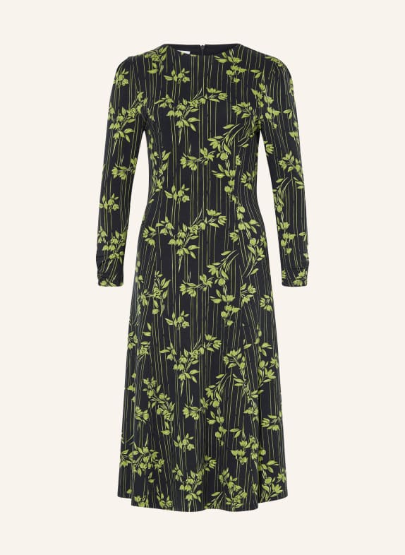 HOBBS ALISON Dress with 3/4-length sleeves DARK BLUE / LIGHT GREEN / GREEN