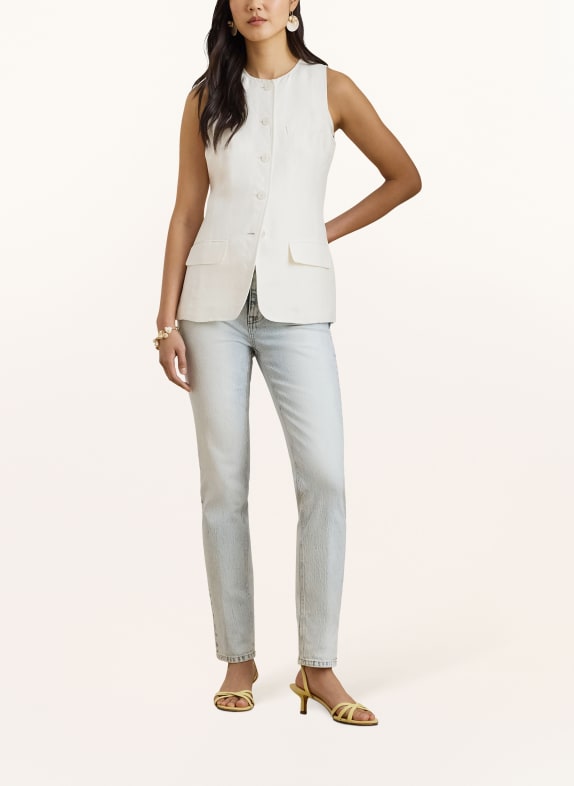 LAUREN RALPH LAUREN Blazervest met linnen WIT