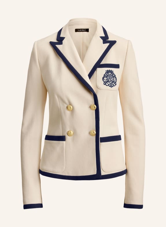 LAUREN RALPH LAUREN blazer BEIGE / BLEU FONCÉ