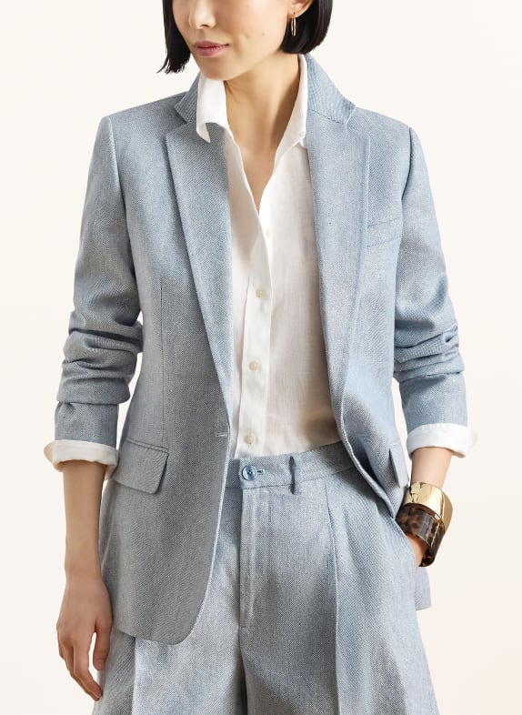LAUREN RALPH LAUREN Leinenblazer HELLBLAU