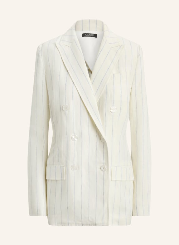 LAUREN RALPH LAUREN Leinenblazer CREME / HELLBLAU