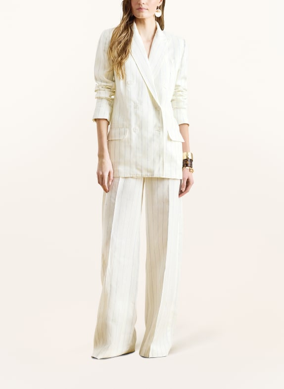 LAUREN RALPH LAUREN Leinenblazer CREME / HELLBLAU