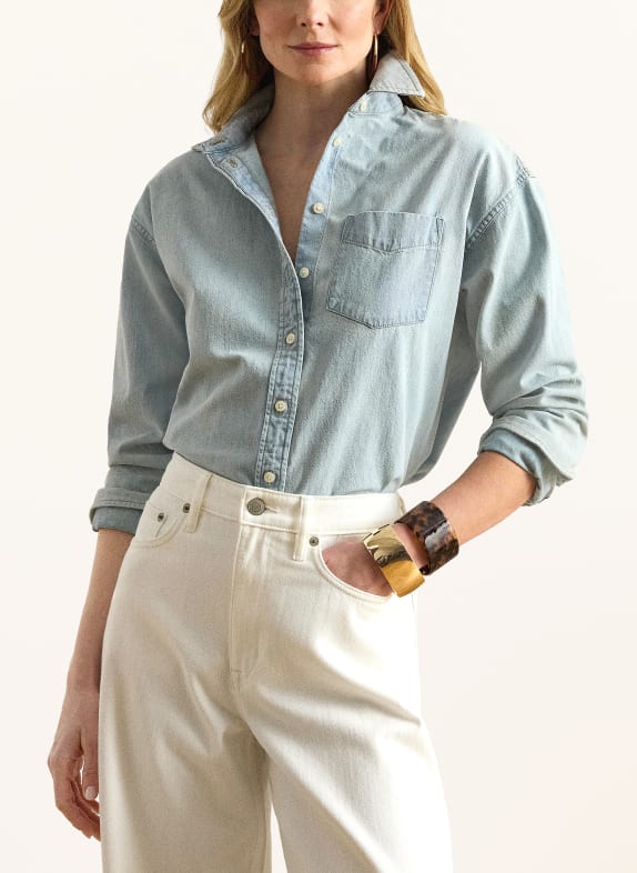 LAUREN RALPH LAUREN Jeansbluse HELLBLAU