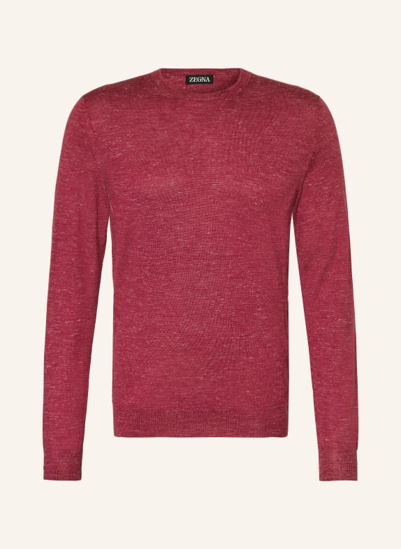 ZEGNA Pull en soie et cachemire ROSE FUCHSIA