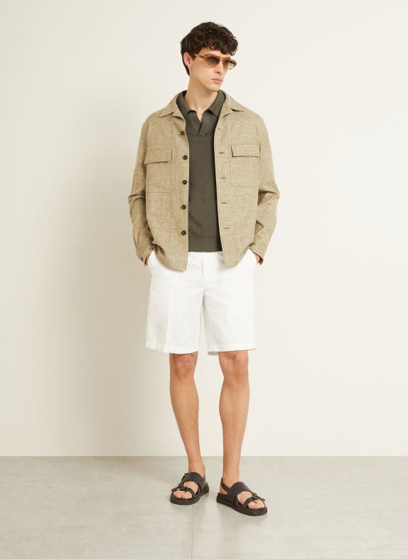 ZEGNA Pletené polo tričko KHAKI