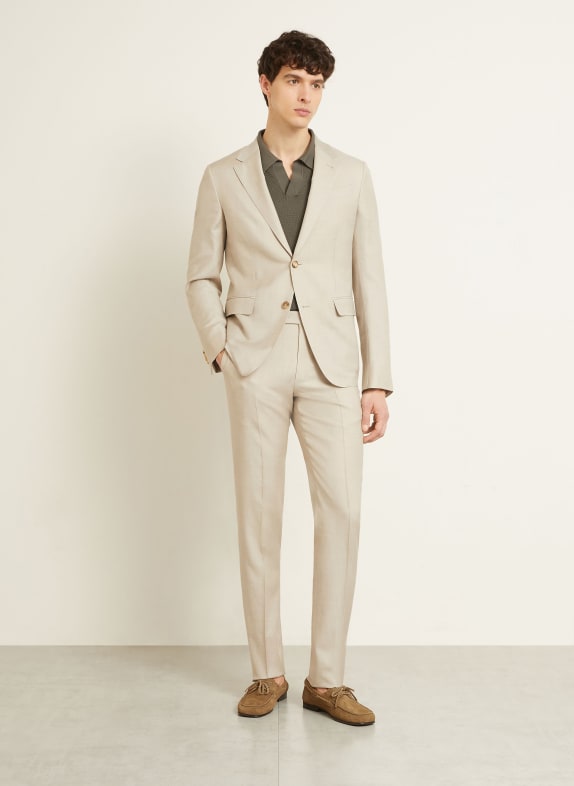 ZEGNA Oblek Extra Slim Fit BÉŽOVÁ