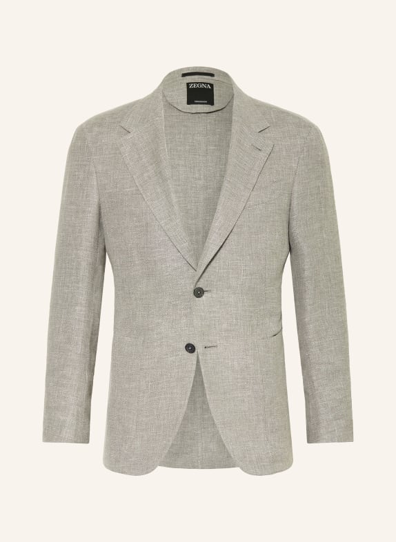 ZEGNA Extra Slim Fit Blazer with Linen GRAY