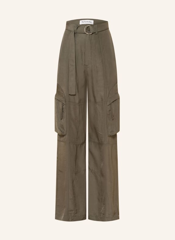 The Frankie Shop Cargohose KELLY FLUID aus Satin KHAKI