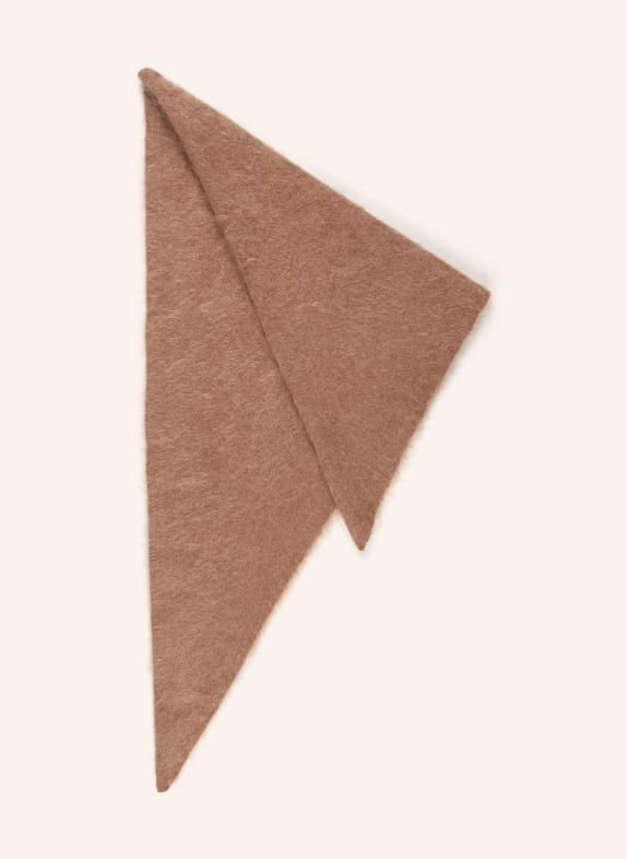darling harbour Cashmere triangle scarf DARK CAMEL