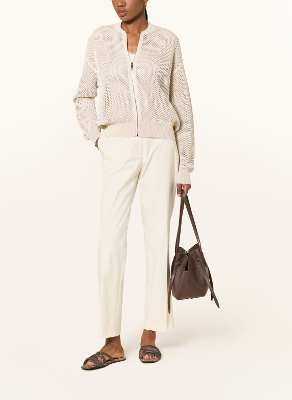 FABIANA FILIPPI Cardigan à paillettes BEIGE / ARGENT