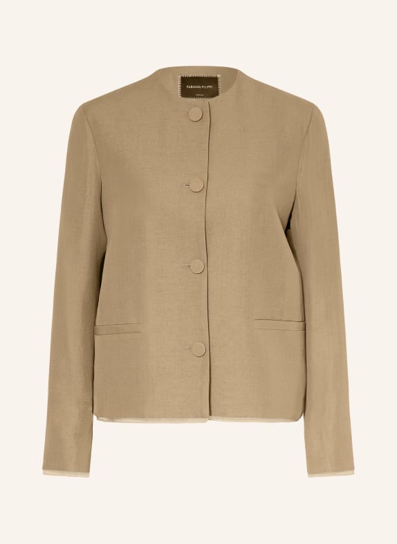 FABIANA FILIPPI Marynarka z lnu JASNOBRĄZOWY
