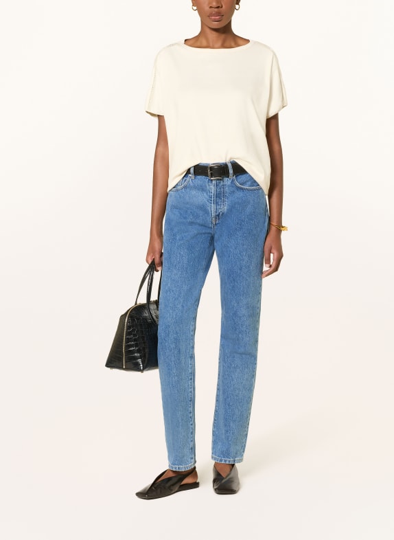 FABIANA FILIPPI T-shirt met strass-steentjes CRÈME