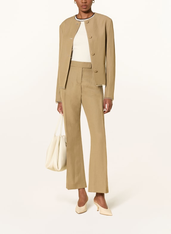 FABIANA FILIPPI Bootcut-broek van linnen LICHTBRUIN