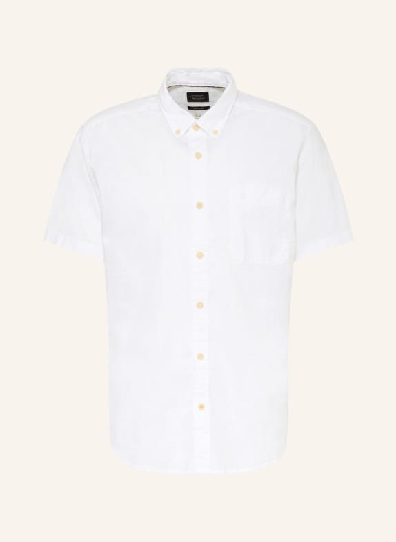 camel active Koszula z krótkim rękawem o regularnym kroju z lnu BIAŁY