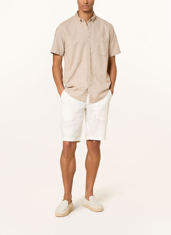camel active Overhemd met korte mouwen, regular fit, van linnen GRIJS