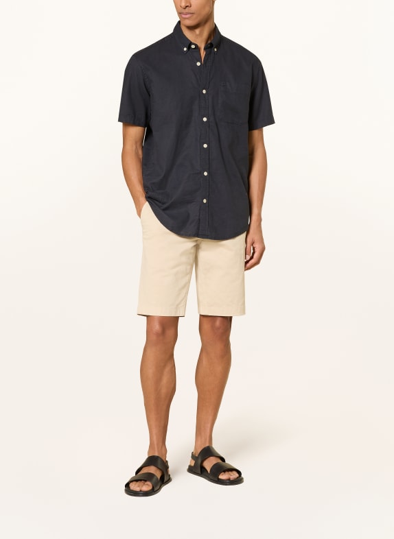 camel active Overhemd met korte mouwen, regular fit, van linnen DONKERBLAUW