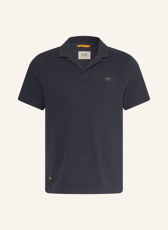 camel active Pletené polo tričko TMAVĚ MODRÁ