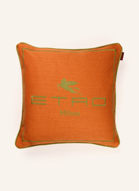 ETRO Home Coussin décoratif ORANGE / VERT CLAIR