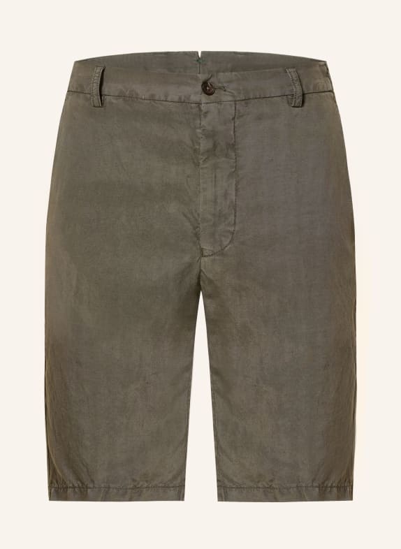 BERWICH Chinoshort met linnen KAKI