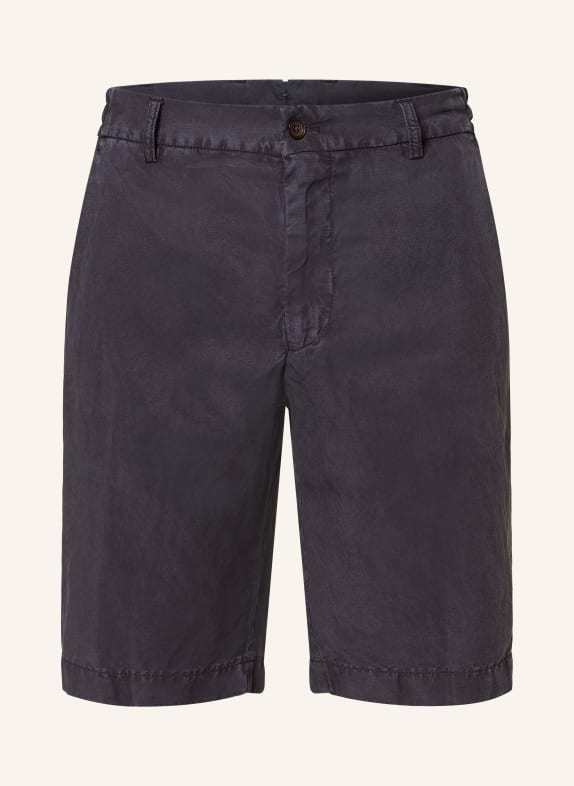 BERWICH Chinoshort met linnen DONKERBLAUW