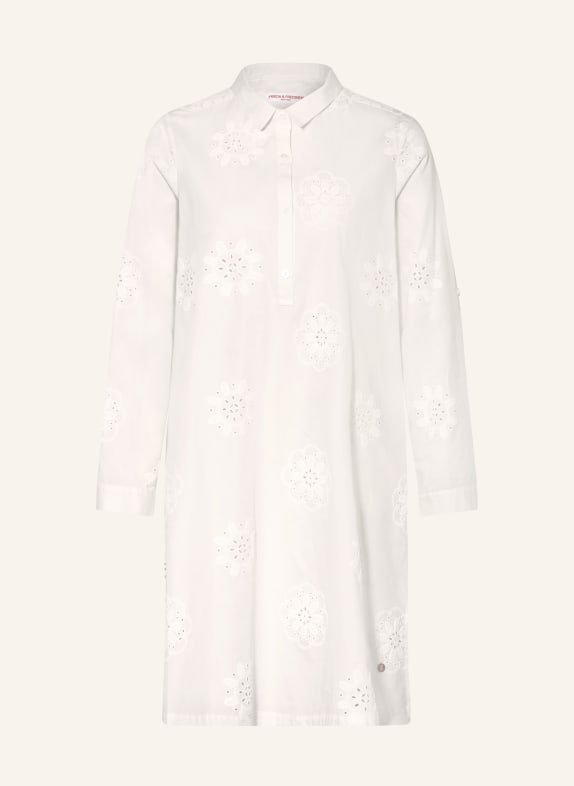 FRIEDA & FREDDIES Hemdblusenkleid mit Lochspitze WEISS
