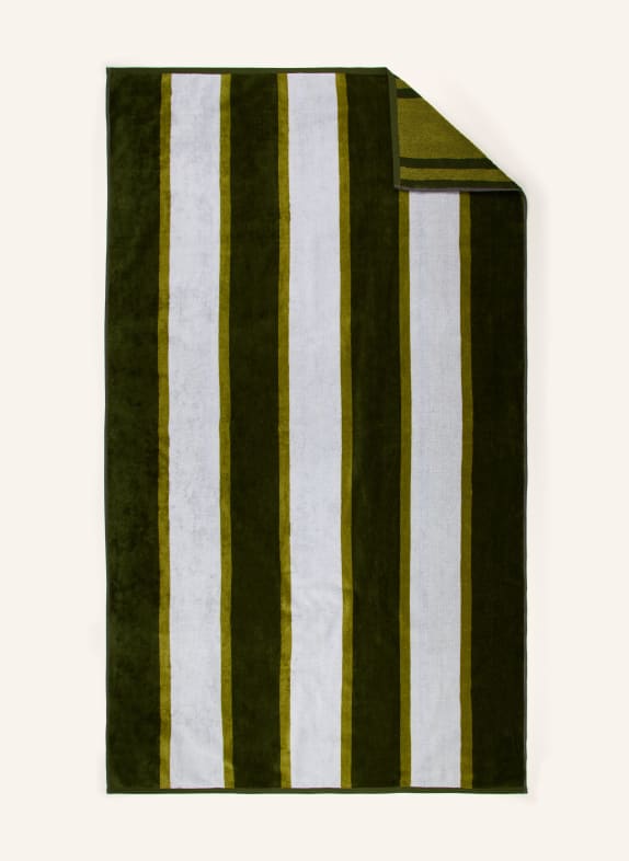 en VOGUE Serviette de plage TOALHA PRAIA HANELEI CRÈME / VERT CLAIR / GROEN
