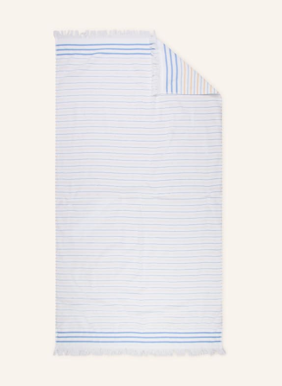 en VOGUE Serviette de plage TOALHA GIGANTE SALINA BLANC / JAUNE / BLEU CLAIR