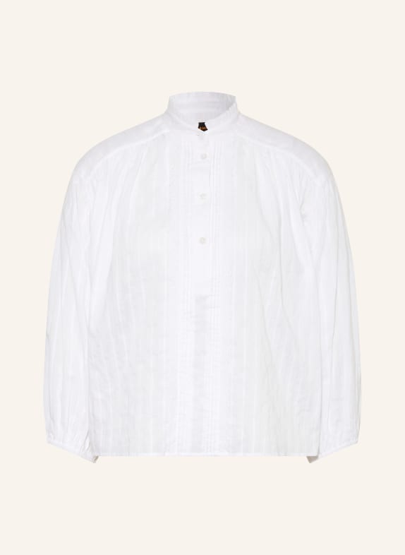 BOSS Blusenshirt BILEY mit Spitze und 3/4-Arm WEISS