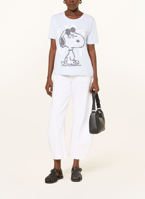 Princess GOES HOLLYWOOD T-shirt med smykkesten LYSEBLÅ / HVID / SORT