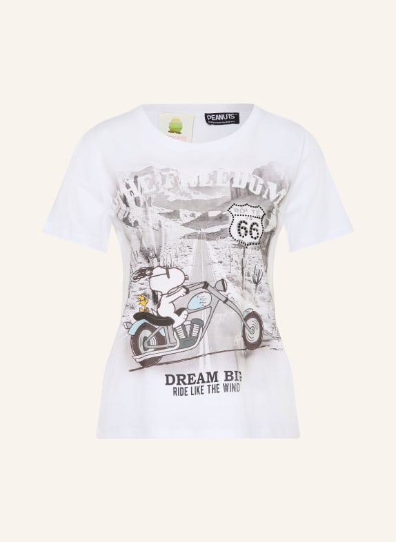 Princess GOES HOLLYWOOD T-shirt with rhinestones WHITE / DARK GRAY / LIGHT BLUE