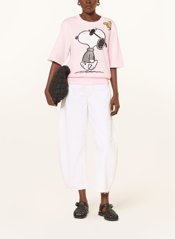Princess GOES HOLLYWOOD Sweatshirt mit 3/4-Arm und Schmucksteinen HELLROSA / WEISS / SCHWARZ