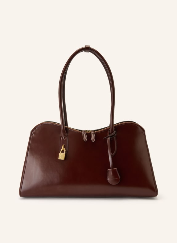 STELLA McCARTNEY Torba na zakupy RYDER CIEMNOBRĄZOWY / ZŁOTY