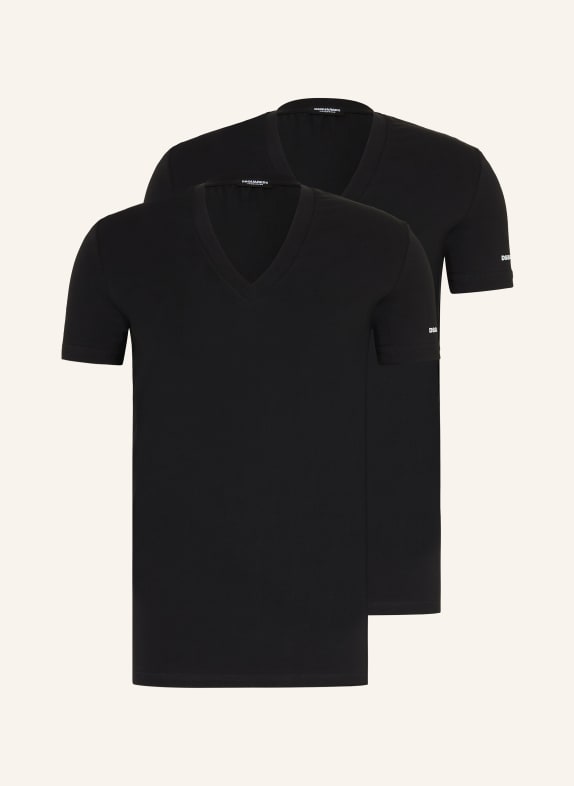 DSQUARED2 V-shirt ZWART