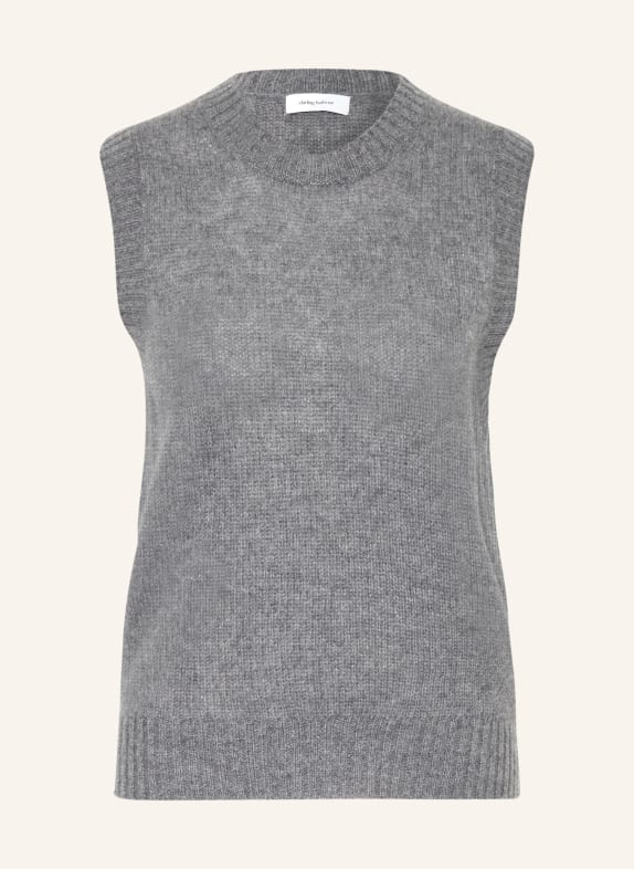 darling harbour Sweter bez rękawów z kaszmiru midgrey melange