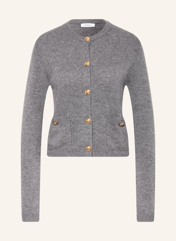 darling harbour Strickjacke aus Cashmere midgrey melange