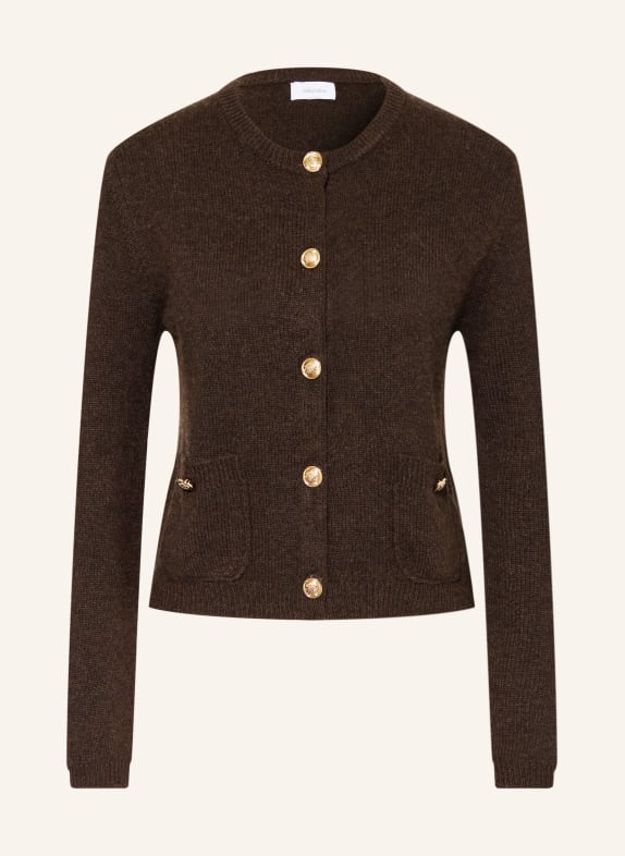 darling harbour Strickjacke aus Cashmere chocolate melange