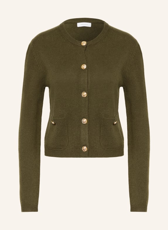 darling harbour Strickjacke aus Cashmere OLIVE
