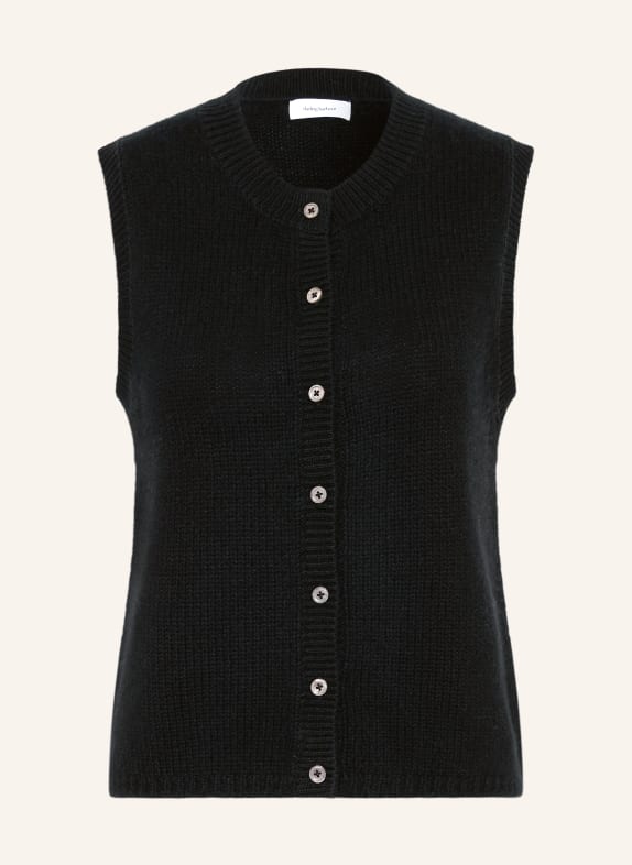 darling harbour Cashmere knit vest BLACK
