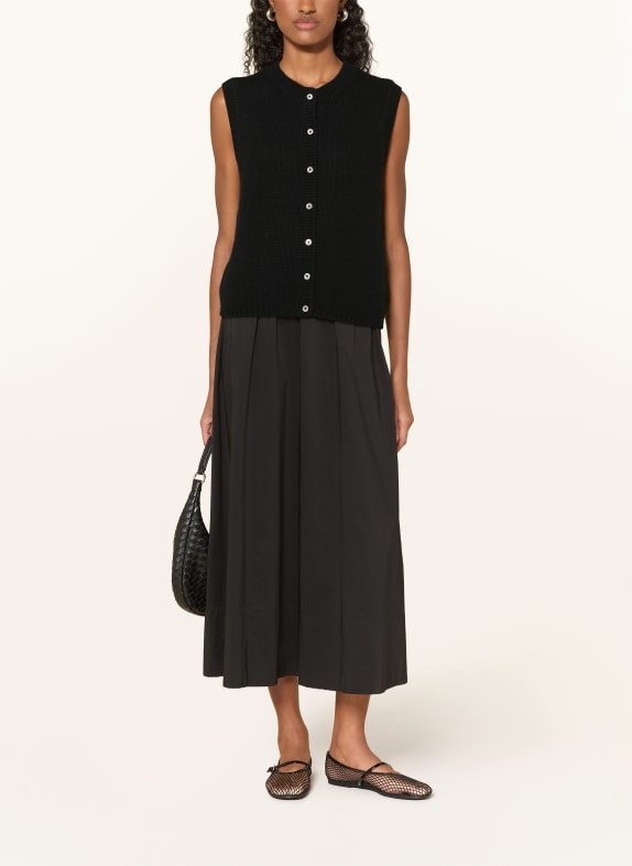 darling harbour Strickweste aus Cashmere BLACK