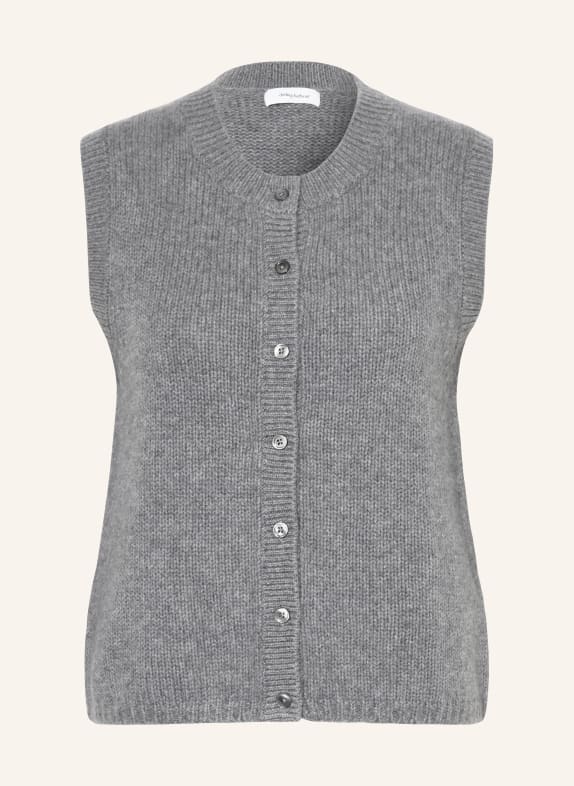 darling harbour Cashmere knit vest midgrey melange